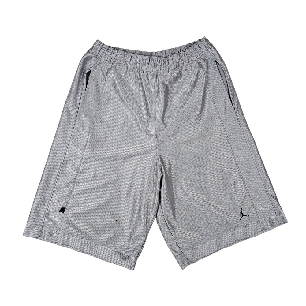 Air Jordan Dazzle Shorts Men's Medium Silver Shiny Basketball